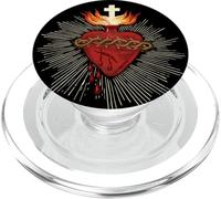 Devoción al Sagrado Corazón de Jesús Arte Católico Vintage PopSockets PopGrip para MagSafe