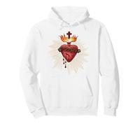 Devoción al Sagrado Corazón de Jesús Arte Católico Vintage Sudadera con Capucha