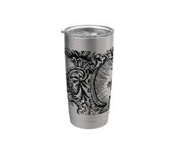 Devoción al Sagrado Corazón de Jesús Arte Católico Vintage Vaso térmico de acero inoxidable de doble pared