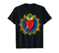 Devoción al Sagrado Corazón de Jesús Arte Pop Símbolo Católico Camiseta
