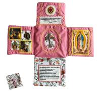 Devocional de bolsillo hecho a mano, edición de fe, santuario de bolsillo con cruz plateada incluida en el interior, devocionales de bolsillo y marcadores, Escrituras y oraciones diarias, imágenes de