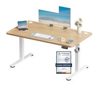 Devoko 120x60 cm Escritorio Regulable en Altura, Escritorio Elevable Eléctrico Telescópico Bidireccional, Escritorio de Oficinay Hogar, para Estudio en Casa con Tablero Ensamblado, Beige