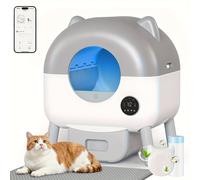 Devoko 95L y 15L Arenero Automático Autolimpiante para Gatos, Panel de Control Inteligente, Arenero XXL, Control por App, Monitor de Salud con IA, para con Múltiples Gatos, Sin Batería