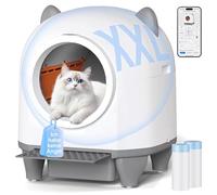 Devoko arenero Gatos autolimpiable Grande, 90L Gran Capacidad arenero automatico Gatos, Equipado con Sistema de 6 Seguridad, Compatible con Control App, función Mejorada eliminación olores