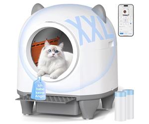 Devoko Arenero Gatos Autolimpiable Grande, 90L Gran Capacidad Arenero Automatico Gatos, Equipado con Sistema de 6 Seguridad, Compatible con Control App, Función Mejorada Eliminación Olores