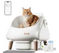 Devoko Arenero Gatos Autolimpiable Grande, Control vía App, Abierto Arenero Automatico, XXL, para Gatos de hasta 15 kg, Autolimpieza de 15 Días, Adecuado para Hogares con Varios