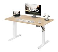 Devoko Escritorio Elevable 110x60cm, Mesa Elevable Escritorio Eléctrica con Panel LED y 3 Memorias, Escritorio Elevable Electrico 80kg Carga, Secretaria Elevatoria Ajustable para Oficina en Casa, Arce