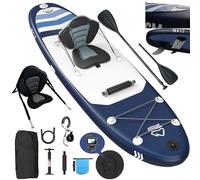 Devoko Tabla Paddle Surf Hinchable 320cm 2 en 1 con Hinchable Plazas, Asiento y Accesorios hasta 130kg para Surf, Pesca, Yoga, Azul Oscuro