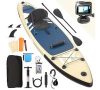 Devoko Tabla Paddle Surf Hinchable 330cm 2 en 1 con Kayak Hinchable Plazas y Accesorios hasta 130kg para Surf, Pesca, Yoga, Caqui