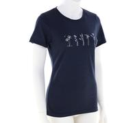 Devold Classic Flowers Mujer T-Shirt M Azul oscuro