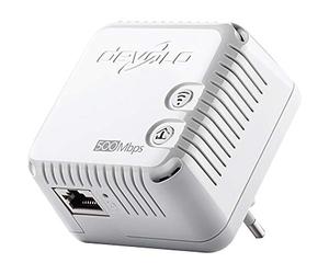 Devolo 9774 Starterset DE,at, Kit de arranque WLAN, hasta 500 Mbps Powerline, hasta 300 metros de Enchufe integrado, 2 adaptadores Duo Incluidos y 2 cables incluidos.