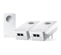 devolo Kit multihabitación Magic 2 WiFi 6 (ax): 3 adaptadores WiFi PLC, enchufe Gigogne (2400 Mbits, malla, 5 puertos Gigabit Ethernet) ideal para teletrabajo y streaming, enchufe francés