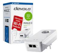 devolo Magic 2 - 2400 WiFi ac next Single Adapter: Adaptador amplificación rápido con mejor función WiFi ac de malla, adecuado para streaming (2400 Mbit/s, 2 x conexiones GB LAN, G.hn, AP Steering)