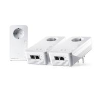 devolo Magic 2 WiFi 6 Next Multiroom Kit, Adaptador WiFi Powerline, hasta 3.000 Mbps, Toma Mesh WiFi, 2X conexión Gigabit LAN, Punto de Acceso, Blanco