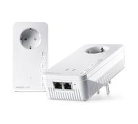devolo Magic 2 WiFi 6 Next Starter Kit, Adaptador WiFi Powerline, hasta 3.000 Mbps, Toma Mesh WiFi, 2X conexión Gigabit LAN, Punto de Acceso, Blanco