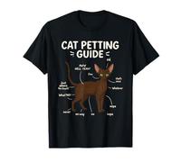 Devon Rex Cat Petting Guide Funny Cat Lover Camiseta