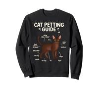 Devon Rex Cat Petting Guide Funny Cat Lover Sudadera