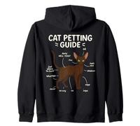 Devon Rex Cat Petting Guide Funny Cat Lover Sudadera con Capucha