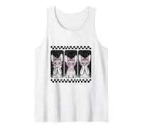 Devon Rex Cat Trio, Lazo Estilo Coqueta, Estilo Chicle, Estilo Retro Camiseta sin Mangas