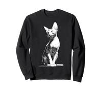 Devon-Rex Lover Cat Retrato Dibujo Motivo Sudadera