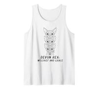 Devon Rex: Mischief and Grace Diseño Divertido Amante de los Gatos Camiseta sin Mangas