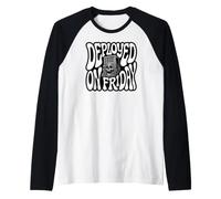 Devops Engineer Deployed On Friday Sysadmin Humor Camiseta Manga Raglan