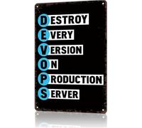 DevOps Engineer Metal Sign Inspirational Wall Decor 8 X 12 in