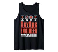 Devops Ingeniero Iconos Diseño Divertido Camiseta sin Mangas