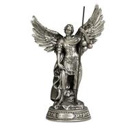 DevotedWalls Estatua de San Rafael de 10.2 pulgadas de alto, Arcángel San Rafael con placa de nombre en la base, protección de viaje, arcángel San Rafael, Estatua del Arcángel San Rafael (color