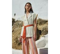 Devotion Twins Laugh Vest Jacket Jacquard With Belt Red Orange Talla: M | Blazers Outlet | Mujer | Rojo