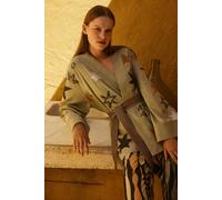 Devotion Twins Stars Jacket Jacquard With Belt Khaki Talla: S | Chaquetas Outlet | Mujer | Marrón