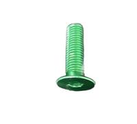 DeVow 10 Uds DIN7991 tornillo hexagonal plano de aluminio M3 M4 M5 M6 * 8/10/12/15/20/25/30 tornillo de cabeza avellanada hexagonal de aluminio colorido(Green,M3x12 10pc)