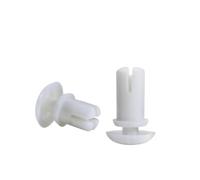 DeVow 100 Uds Clips de retención de nailon M2-M6 juego de remaches de plástico blanco/negro