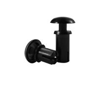 DeVow 100 Uds Clips de retención de nailon M2-M6 juego de remaches de plástico blanco/negro