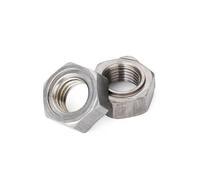 DeVow 2-20 piezas de tuercas hexagonales de acero inoxidable 304/316 for soldar por puntos, sin punto de soldadura, rosca métrica, M3, M4, M5, M6, M8, M10, M12(B-304 No Spot Weld,M6-10pcs)