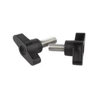 DeVow 5-10 tornillos de mariposa de nailon M4 M5 M6 M8 tipo S, mango de cabeza de plástico, perno de baquelita, perilla de mariposa(40mm,M5 5pcs)