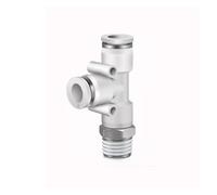 DeVow 5 uds 4mm 6mm 8mm 10mm 12mm 14mm 16mm Tubo a M5 1/8 "1/4" 3/8 "1/2" BSP hilo femenino macho conector de tubería neumática de aire blanco(PD,10-04 5PCS_SIZE)