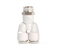 DeVow 5 uds 4mm 6mm 8mm 10mm 12mm 14mm 16mm Tubo a M5 1/8 "1/4" 3/8 "1/2" BSP hilo femenino macho conector de tubería neumática de aire blanco(PX,8-02 5PCS_SIZE)