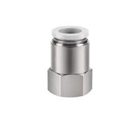 DeVow 5 uds 4mm 6mm 8mm 10mm 12mm 14mm 16mm Tubo a M5 1/8 "1/4" 3/8 "1/2" BSP hilo femenino macho conector de tubería neumática de aire blanco(PCF,14-04 5PCS_SIZE)