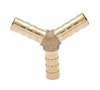 DeVow Ajuste de manguera 3/4/6/8/10/12/14/16/19/25 mm con púas iguales/codo reducido/T/Y/cruz 4 vías conector de tubería de latón(Y Type,12mm - 8mm - 12mm)