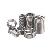 DeVow M1.6 ~ M24 insertos de rosca helicoidal de acero inoxidable casquillo de tornillo juego de fijación de manga de alambre en espiral Kit de reparación de roscas(Length 3D,M2x 0.4 (50pcs))