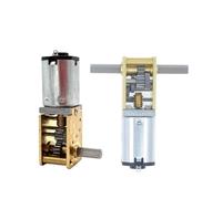 DeVow Motor de Engranaje Micro Mini N20 DC 3V 6V 12V 4-381RPM Motor de reducción de Engranaje eléctrico de Metal de Alto Torque Caja de Cambios de Motor de Velocidad Lenta(3V 7 RPM,Double Shaft)