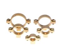 DeVow Soporte Abrazadera Latón M10 15-40mm Amarillo 1 Ud | Ajuste OD Tubo Soporte Suspensión Plomería Fija Agua(C)