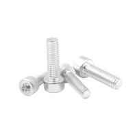 DeVow Tornillo de cabeza hueca hexagonal DIN912 de aleación de aluminio 6063 M2 M2.5 M3 M4 M5 M6 M8 M10(M5X16 50PCS)