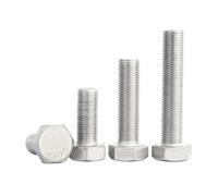 DeVow Tornillos de cabeza hexagonal externa de rosca fina de acero inoxidable 304 DIN933, paso de 0,75/1,0/1,25/1,5 mm, M6, M8, M10, M12, M14, M16(M12x1.25x100mm-1pcs)