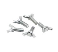 DeVow Tornillos de mariposa de acero galvanizado, M4, M5, M6, M8, M10 y M12, DIN316, 1-10 unidades(16mm,M6 5pcs)