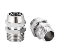 DeVow Tubo de tubo PC4 6 8 10 12mm To1/81/43/81/2, conector de tornillo rápido for tráquea, componentes neumáticos de cobre, accesorios de tubería de unión de giro rápido(PC12-02,10 PCS)