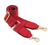 DEVPSISR Correa ancha de repuesto para bolso de hombro ajustable, bolsa de lona cruzada, Hebilla de cuero rojo, 51inch