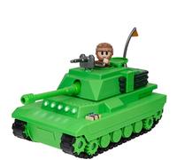 DevSeries Brookhaven Feature Tank Vehículo de 7.5 Pulgadas con Luces, Bandas de Rodadura de Trabajo, torreta de expulsión, Figura de 2.75 Pulgadas y código Virtual Exclusivo del artículo