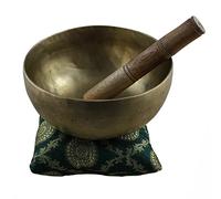 Devyom Cuenco tibetano de latón budista grande para meditación y curación, 7.5 pulgadas